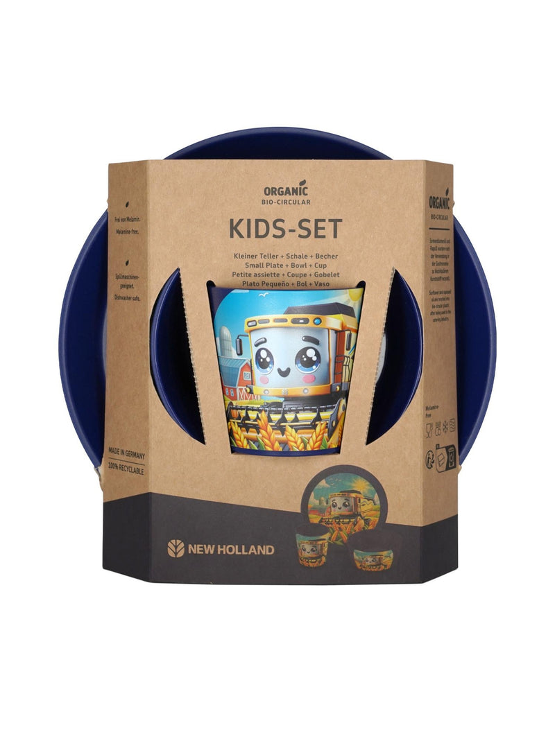 New Holland madpakkesæt til børn – kop, tallerken og skål | Robust & melaminfrit