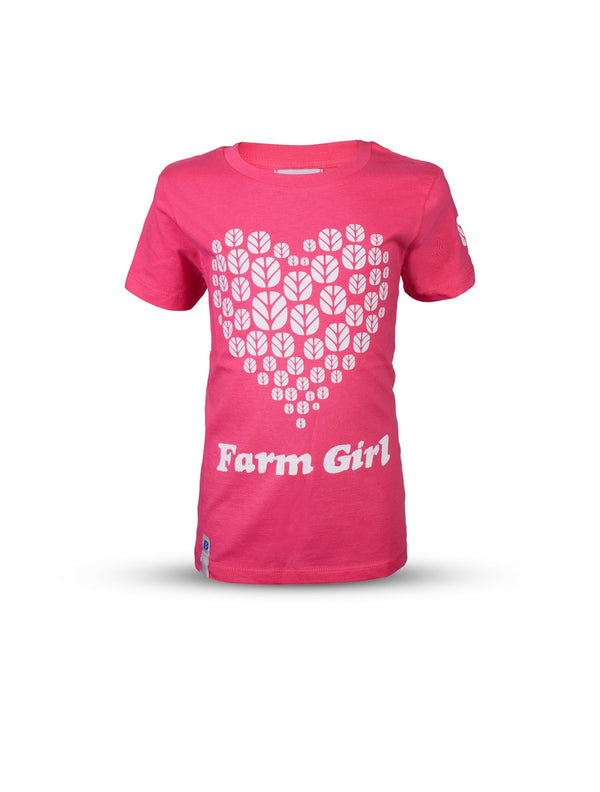 New Holland Farm girl t-shirt pink str. 3-4 år
