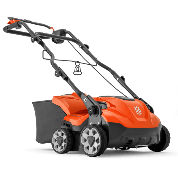 Husqvarna Plænelufter 38 cm, 2-i-1 vertikalskærer og mosrive, m/ledning